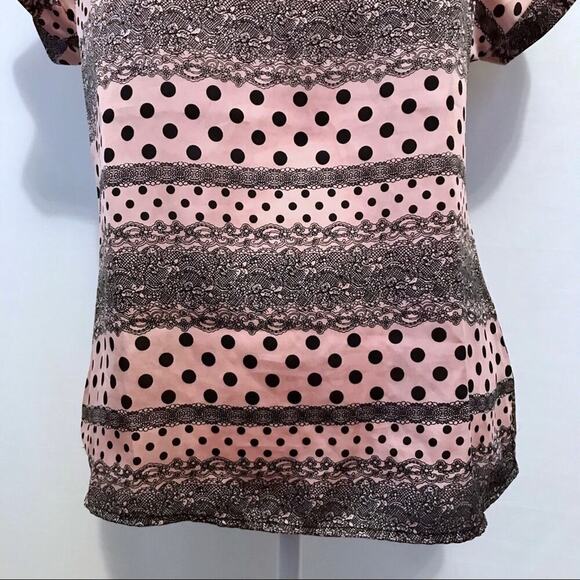 Rumors Cap Sleeves Pattern Blouse Women M - Picture 3 of 8